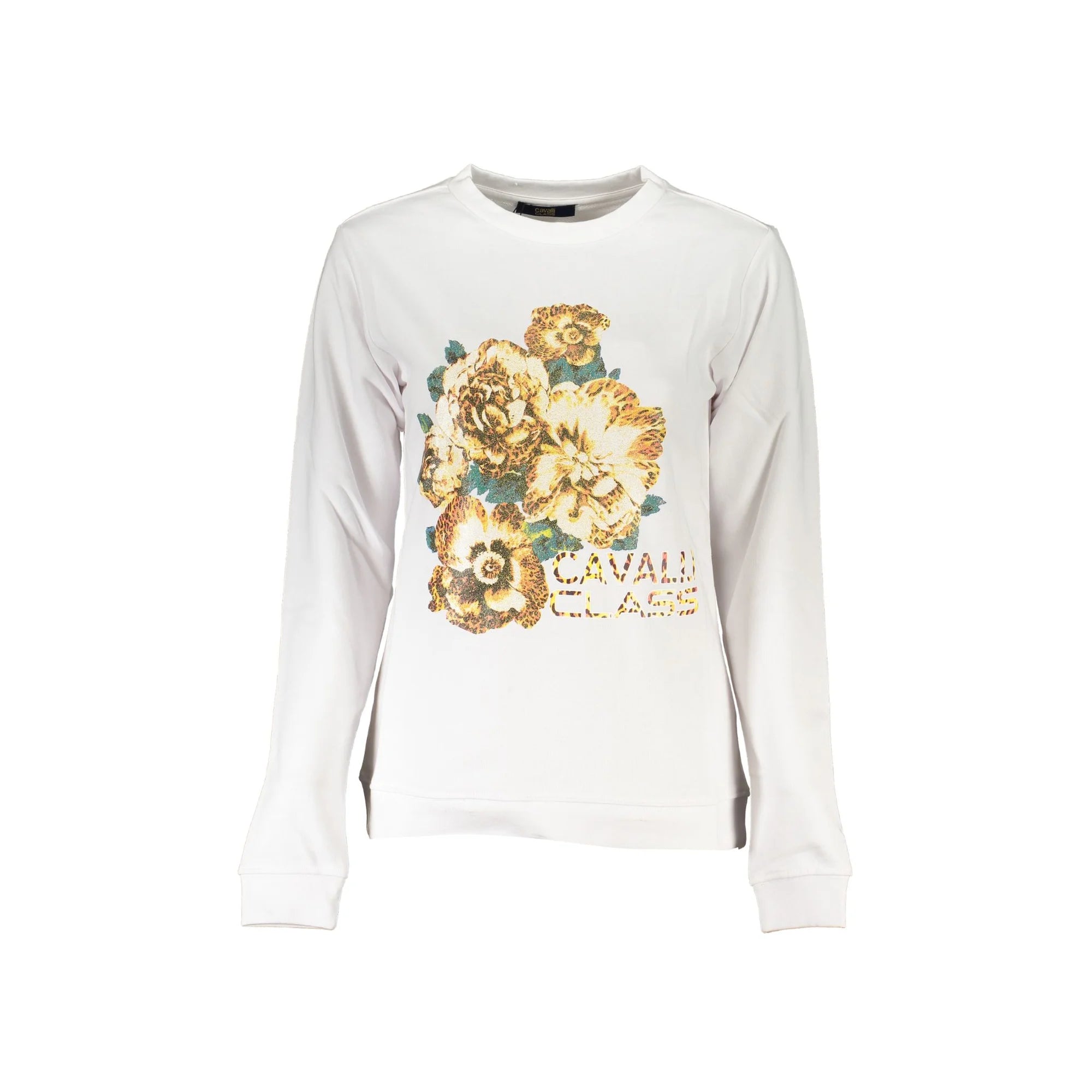 Cavalli Class Felpa Maniche Lunghe Donna Bianca Stampa Felpe Bianco - foto prodotto